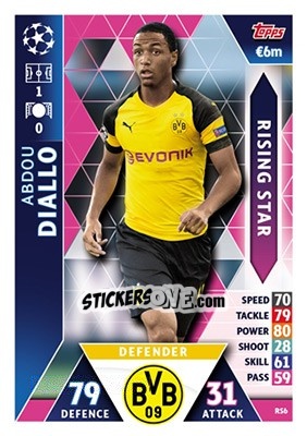 Sticker Abdou Diallo - UEFA Champions League 2018-2019. Match Attax n. RS6 - Topps