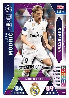 Sticker Luka Modric - UEFA Champions League 2018-2019. Match Attax n. SU6 - Topps