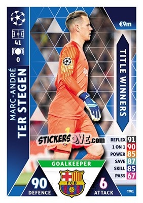 Cromo Marc-André ter Stegen - UEFA Champions League 2018-2019. Match Attax n. TW1 - Topps