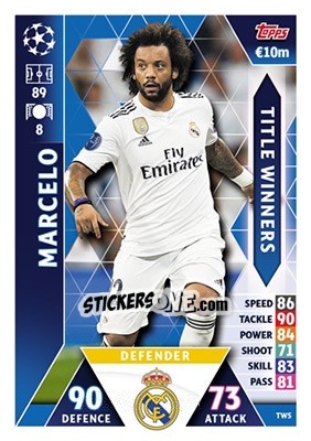 Sticker Marcelo - UEFA Champions League 2018-2019. Match Attax n. TW5 - Topps
