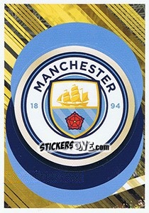 Sticker Manchester City - Logo - FIFA 365: 2018-2019. Grey backs - Panini