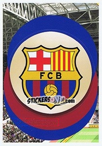 Sticker FC Barcelona - Logo - FIFA 365: 2018-2019. Grey backs - Panini