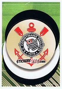 Sticker SC Corinthians - Logo - FIFA 365: 2018-2019. Grey backs - Panini