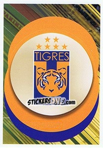 Sticker Tigres Uanl - Logo - FIFA 365: 2018-2019. Grey backs - Panini