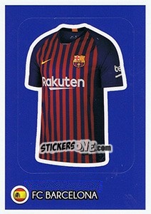 Figurina FC Barcelona - Shirt - FIFA 365: 2018-2019. Grey backs - Panini