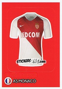Sticker AS Monaco - Shirt - FIFA 365: 2018-2019. Grey backs - Panini