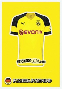 Sticker Borussia Dortmund - Shirt - FIFA 365: 2018-2019. Grey backs - Panini