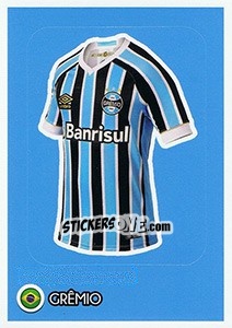 Sticker Gremio - Shirt - FIFA 365: 2018-2019. Grey backs n. 36 - Panini
