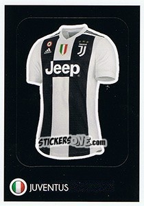 Sticker Juventus - Shirt - FIFA 365: 2018-2019. Grey backs - Panini