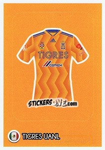 Sticker Tigres Uanl - Shirt - FIFA 365: 2018-2019. Grey backs - Panini