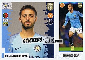 Sticker Bernardo Silva - FIFA 365: 2018-2019. Grey backs n. 57 - Panini