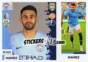 Sticker Riyad Mahrez - FIFA 365: 2018-2019. Grey backs - Panini