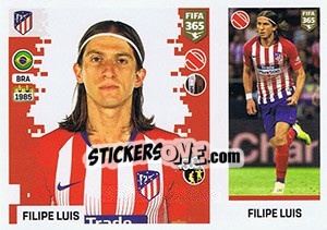 Sticker Filipe Luis - FIFA 365: 2018-2019. Grey backs - Panini