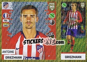 Sticker Antoine Griezmann - FIFA 365: 2018-2019. Grey backs n. 78 - Panini