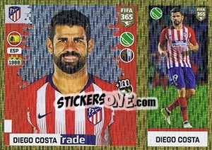 Sticker Diego Costa - FIFA 365: 2018-2019. Grey backs - Panini
