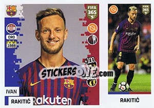 Sticker Ivan Rakitic - FIFA 365: 2018-2019. Grey backs - Panini