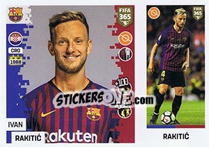 Sticker Ivan Rakitic - FIFA 365: 2018-2019. Grey backs n. 89 - Panini
