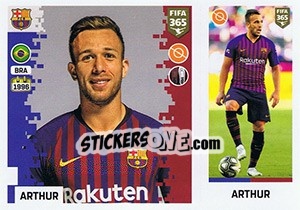 Sticker Arthur - FIFA 365: 2018-2019. Grey backs - Panini
