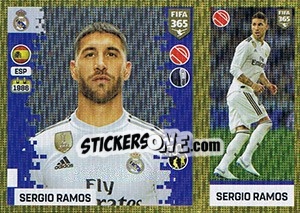 Sticker Sergio Ramos - FIFA 365: 2018-2019. Grey backs - Panini