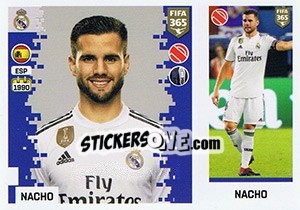 Sticker Nacho Fernández - FIFA 365: 2018-2019. Grey backs - Panini