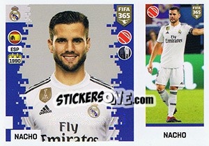 Sticker Nacho Fernández - FIFA 365: 2018-2019. Grey backs n. 101 - Panini