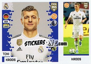 Sticker Toni Kroos - FIFA 365: 2018-2019. Grey backs n. 105 - Panini