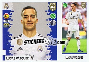 Sticker Lucas Vázquez - FIFA 365: 2018-2019. Grey backs - Panini