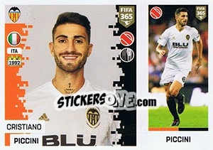 Sticker Cristiano Piccini - FIFA 365: 2018-2019. Grey backs - Panini