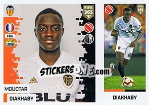 Sticker Mouctar Diakhaby - FIFA 365: 2018-2019. Grey backs - Panini