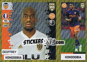 Cromo Geoffrey Kondogbia - FIFA 365: 2018-2019. Grey backs - Panini