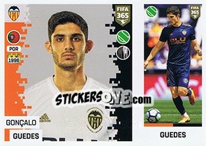 Sticker Gonçalo Guedes - FIFA 365: 2018-2019. Grey backs - Panini