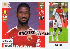 Sticker Almamy Touré - FIFA 365: 2018-2019. Grey backs - Panini