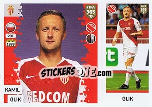 Sticker Kamil Glik - FIFA 365: 2018-2019. Grey backs - Panini