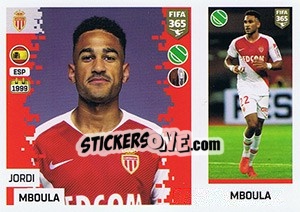 Sticker Jordi Mboula - FIFA 365: 2018-2019. Grey backs - Panini