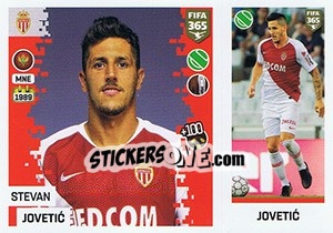 Sticker Stevan Jovetic - FIFA 365: 2018-2019. Grey backs - Panini