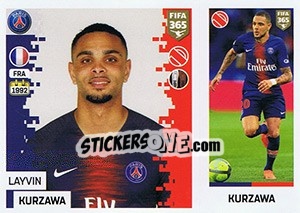 Sticker Layvin Kurzawa - FIFA 365: 2018-2019. Grey backs n. 149 - Panini