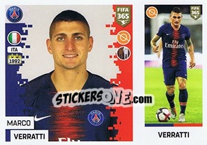 Cromo Marco Verratti - FIFA 365: 2018-2019. Grey backs - Panini