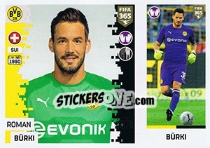 Sticker Roman Bürki - FIFA 365: 2018-2019. Grey backs n. 176 - Panini