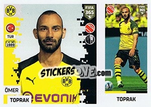 Sticker Ömer Toprak - FIFA 365: 2018-2019. Grey backs - Panini