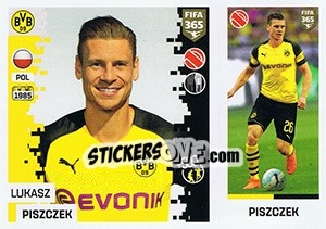Sticker Lukasz Piszczek - FIFA 365: 2018-2019. Grey backs n. 180 - Panini