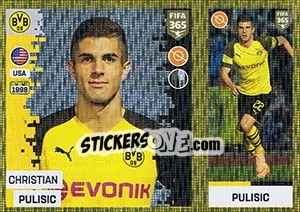 Sticker Christian Pulisic - FIFA 365: 2018-2019. Grey backs n. 188 - Panini