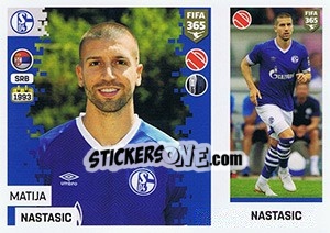 Sticker Matija Nastasic - FIFA 365: 2018-2019. Grey backs - Panini