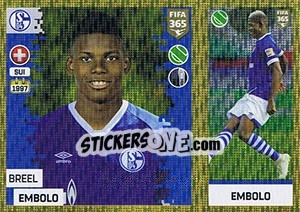 Sticker Breel Embolo - FIFA 365: 2018-2019. Grey backs - Panini
