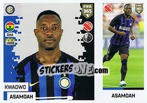 Sticker Kwadwo Asamoah - FIFA 365: 2018-2019. Grey backs - Panini