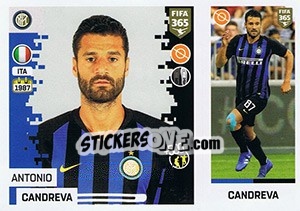 Sticker Antonio Candreva - FIFA 365: 2018-2019. Grey backs - Panini