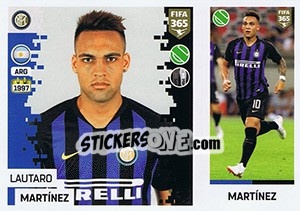Sticker Lautaro Martínez - FIFA 365: 2018-2019. Grey backs n. 221 - Panini
