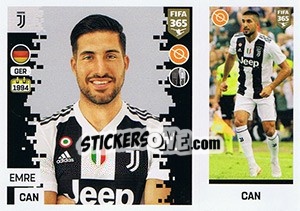 Sticker Emre Can - FIFA 365: 2018-2019. Grey backs - Panini