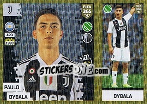 Sticker Paulo Dybala - FIFA 365: 2018-2019. Grey backs - Panini