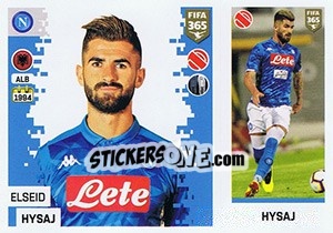 Sticker Elseid Hysaj - FIFA 365: 2018-2019. Grey backs - Panini
