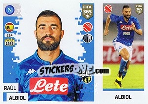 Sticker Raúl Albiol - FIFA 365: 2018-2019. Grey backs - Panini